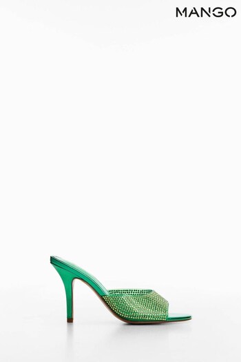 Mango Green Glitter High-Heeled Sandals (D96747) | £46