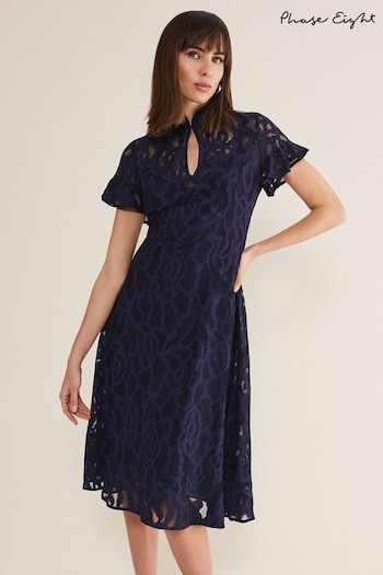 Phase Eight Blue Lulu Lace Dress (D96763) | £159