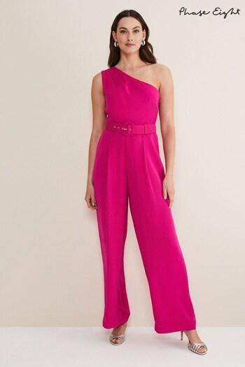 Phase Eight Pink Luisa One shoulder jumpsuit (D96786) | £139