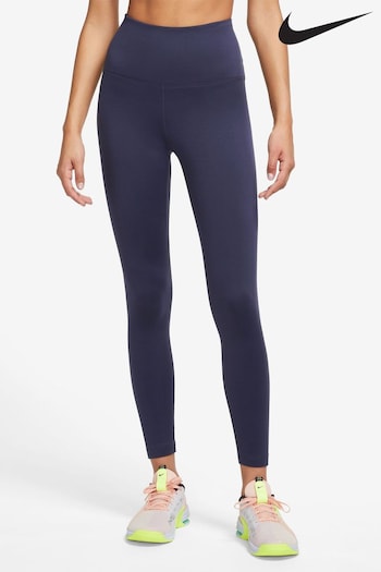 Nike Blue Therma-FIT One High-Waisted 7/8 Leggings Frill (D96805) | £55