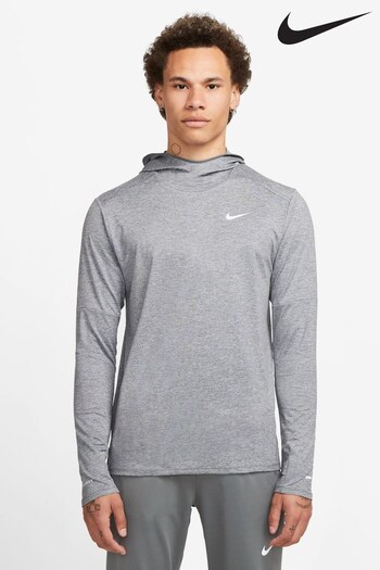Nike Grey Dri-FIT Element UV Running Hoodie (D96807) | £70