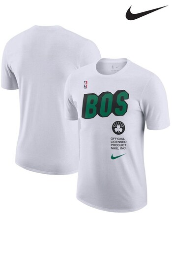 Nike White Boston Celtics Block Graphic T-Shirt (D96828) | £28