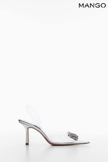 Mango Silver VINYL High Heels (D96867) | £60