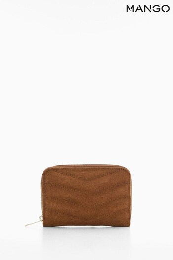 Mango Padded Brown Leather Wallet (D96895) | £23