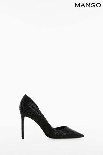 Mango Black Rhinestone Heel Shoes (D96911) | £50