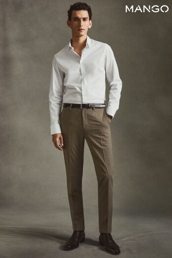 Mango Super Slim Fit White Suit Shirt (D96940) | £50