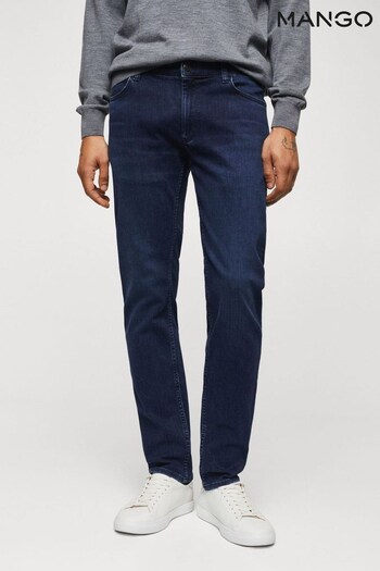 Mango Blue Slim Fit Ultra Soft Touch Patrick Jeans (D96952) | £60
