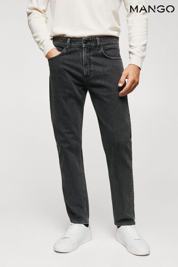 Mango Grey Ben Tapered Cropped Jeans (D96957) | £50