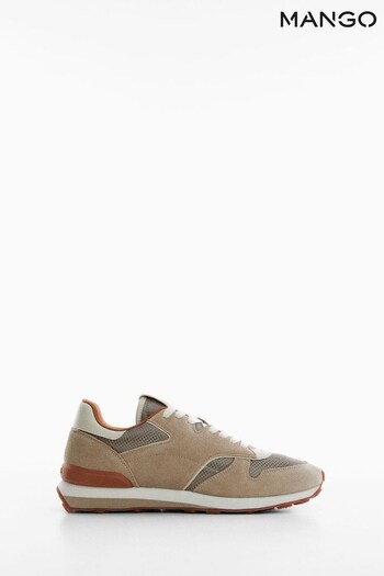 Mango Cream Combined Leather Sneakers (D96970) | £80