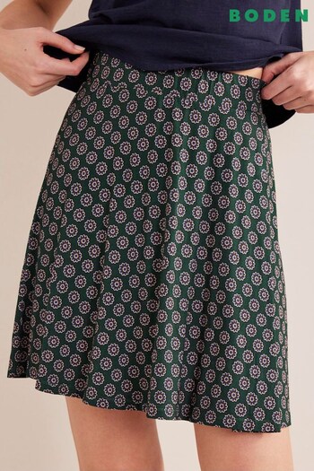 Boden Green Jersey Wrap Mini Skirt (D97042) | £48