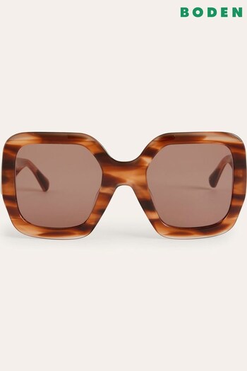 Boden Brown Tort Oversized Sunglasses mirrored (D97077) | £75