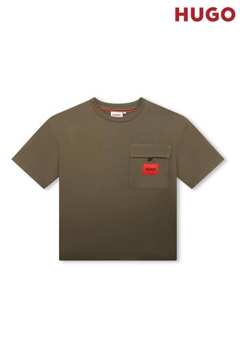 HUGO Green Patched Pocket Logo T-Shirt (D97246) | £43 - £53