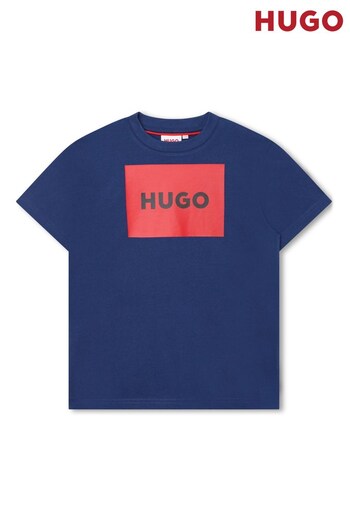 HUGO Blue Logo T-Shirt (D97249) | £34 - £43