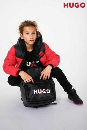 HUGO Black Signature Logo Backpack (D97262) | £104