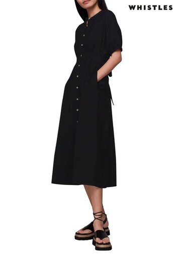 Whistles Amber Black Midi Dress (D97326) | £119