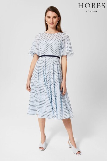 Hobbs Blue Petite Eleanor Dress (D97360) | £169