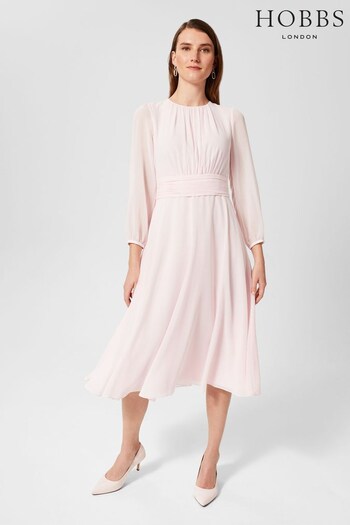 Hobbs Pink Arianne Dress (D97362) | £179