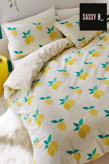 Sassy B Yellow Lemon Zest Duvet Cover and Pillowcase Set (D97418) | £16 - £25