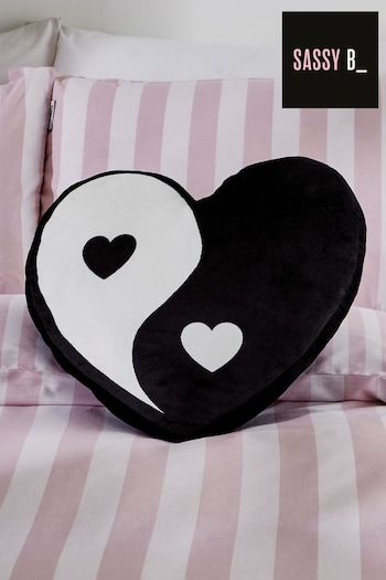 Sassy B White Ying To My Yang Heart Cushion (D97421) | £17