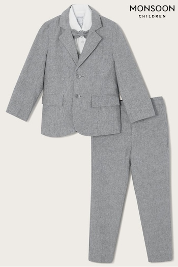 Monsoon Grey Luca Five-Piece Suit with Jacket (D97539) | £125 - £145