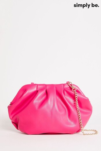 Simply Be Pink Ruched Clutch Bag (D97642) | £32