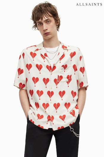 AllSaints  White Breakup Shortsleeve Shirt (D97779) | £99