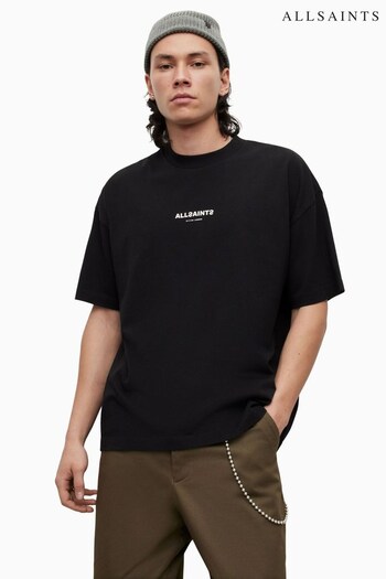 AllSaints SUBVERSE Short Sleeve Crew Black T-Shirt (D97790) | £55