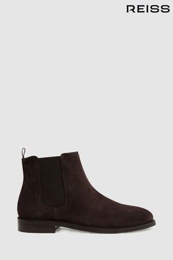 Reiss Chocolate Tenor Leather Chelsea Boots (D97800) | £208