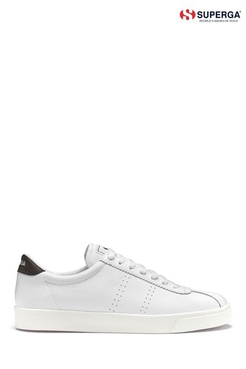 Superga White 2843 Club S Comfort Leather Trainers (D97966) | £85