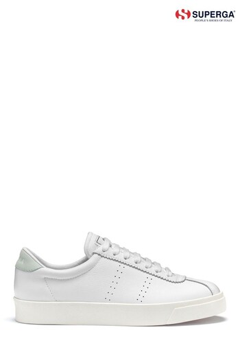 Superga White 2843 Club S Comfort Leather Trainers (D97969) | £85