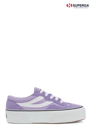 Superga Purple 3041 Revolley Colourblock Platform Trainers (D97993) | £85