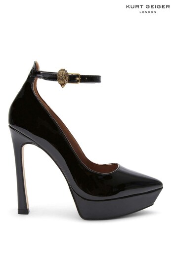 Kurt Geiger London Shoreditch Black Platform Court Shoes (D98070) | £179