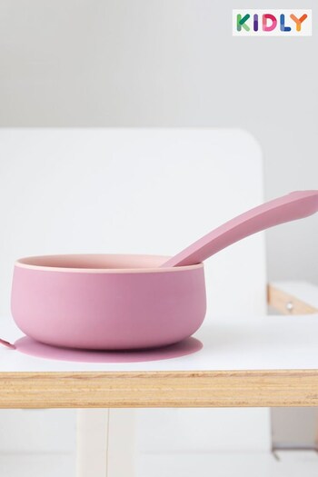 KIDLY Pink KIDLY Silicone Bowl & Spoon Weaning Set (D98130) | £14