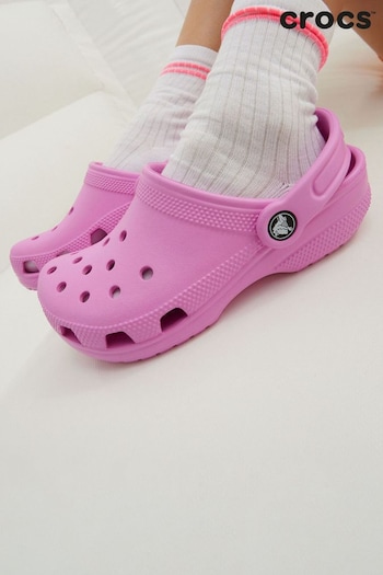 Crocs Kids Pink Classic Clog Sandals (D98232) | £35