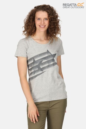 Regatta Grey Filandra VII Graphic Print T-Shirt (D98701) | £18