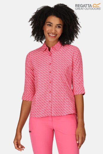Regatta Pink Nimis V 3/4 Sleeve Shirt (D98778) | £27