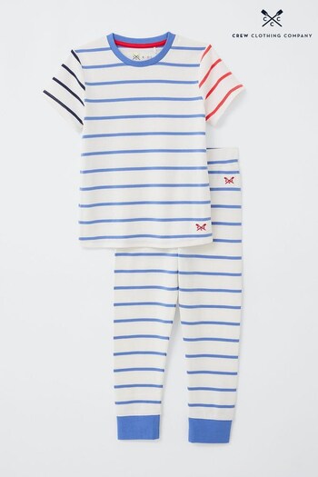 Crew Clothing Company Red Multi Stripe Cotton Top & Trousers (D98825) | £22 - £26