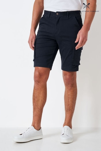 Crew Clothing Company Blue Cotton Classic Casual Shorts (D98831) | £59