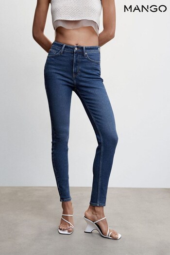 Mango Blue Soho High-Waist Skinny Jeans (D98963) | £36