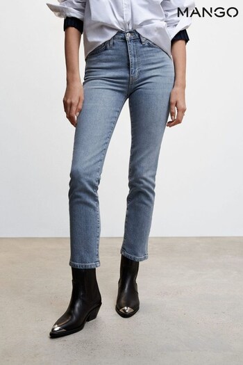 Mango Blue Slim Cropped Jeans (D98987) | £36
