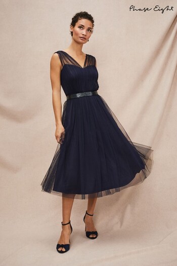 Phase Eight Blue Ella Tulle Dress (D99029) | £179