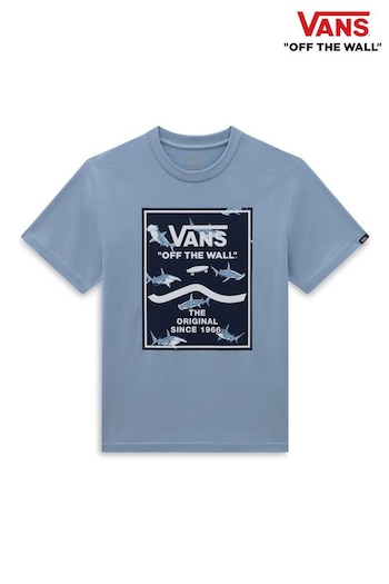 Vans VN0A3DQ522Z1 Boys Navy Print Box T-Shirt (D99050) | £25