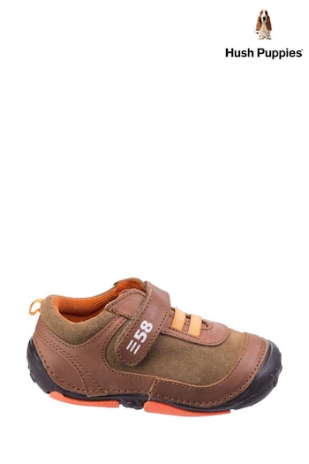 Hush Puppies Harry Touch Fastening Brown Trainers (D99154) | £30