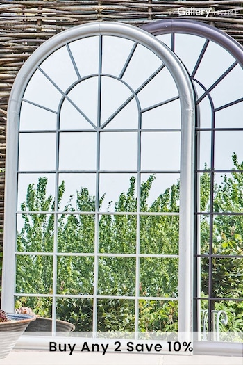 Gallery Home White Bovedy Outdoor Mirror Gatehouse (D99196) | £200