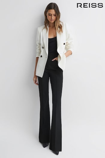 Reiss Black Dylan Petite Flared High Rise Trousers (D99260) | £138