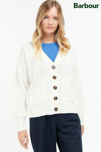 Barbour® White Wishaw Cardigan (D99492) | £90