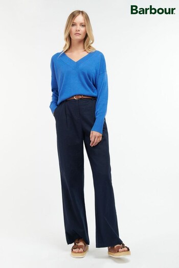 Barbour® Blue Bathgate Knitted Jumper (D99493) | £70