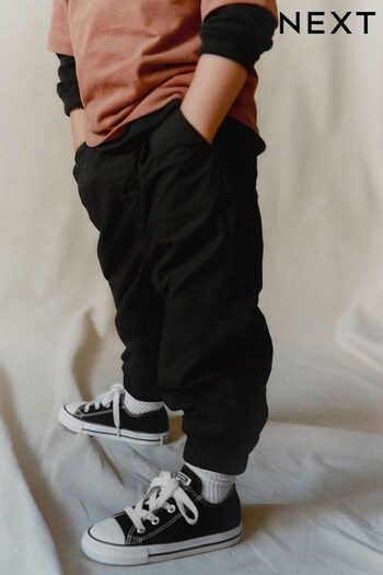 Black Lined Parachute Trousers Fit (3mths-7yrs) (D99647) | £13 - £15