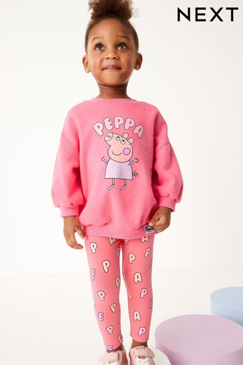 Pink Peppa Pig Sweat & Leggings Set (3mths-7yrs) (D99916) | £19 - £23