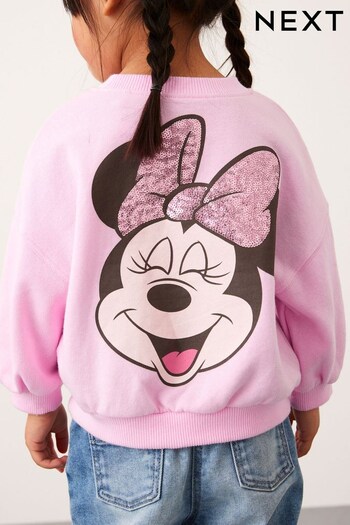 Minnie Mouse Pink Disney Sequin Sweatshirt (3mths-7yrs) (D99925) | £15 - £17